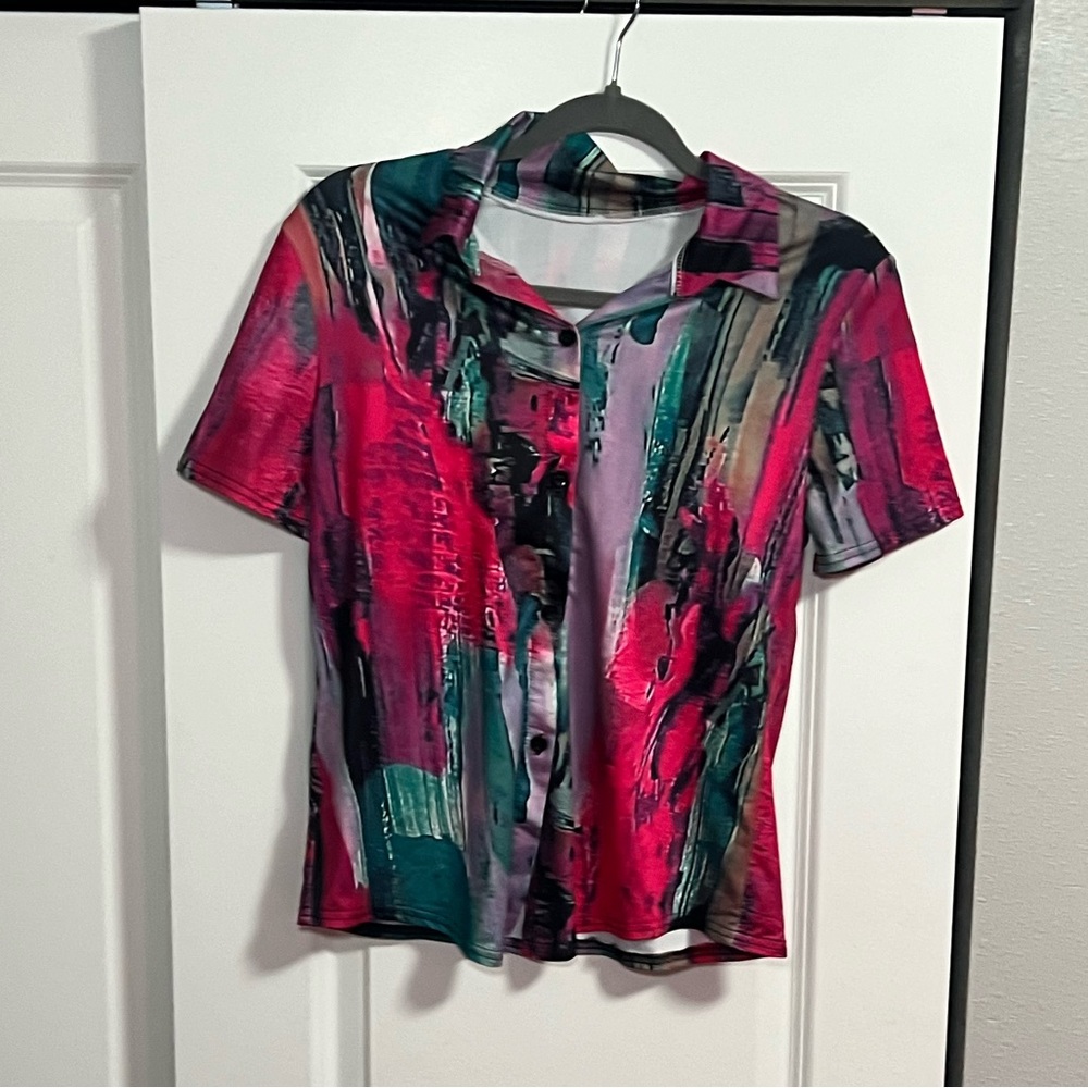 Multi colored button up - Picture 3 of 5